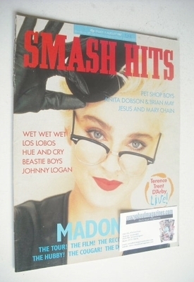 <!--1987-07-29-->Smash Hits magazine - Madonna cover (29 July-11 August 198