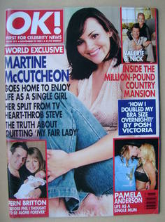 OK! magazine - Martine McCutcheon cover (22 November 2001 - Issue 291)
