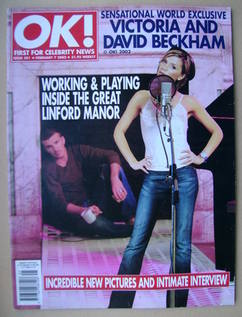 OK! magazine - Victoria and David Beckham cover (7 February 2002 - Issue 301)