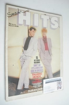 <!--1981-03-05-->Smash Hits magazine - Roger Taylor and Nick Rhodes cover (