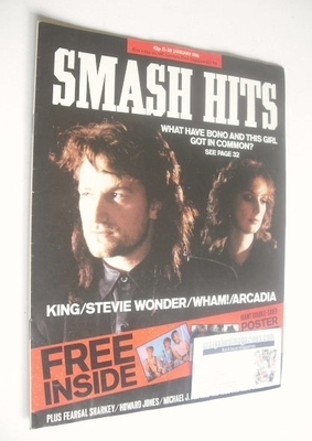 Smash Hits magazine - Bono and Maire Brennan cover (15-28 January 1986)