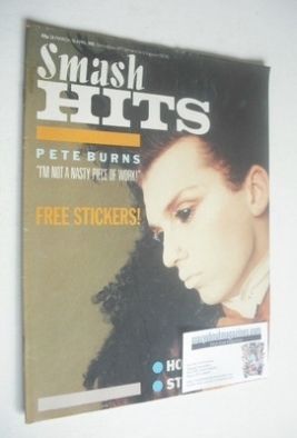 <!--1985-03-28-->Smash Hits magazine - Pete Burns cover (28 March - 10 Apri