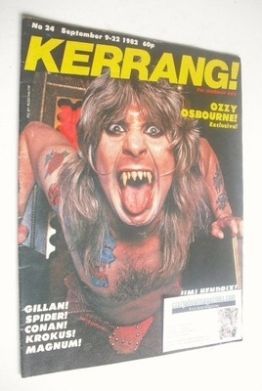 Kerrang magazine - Ozzy Osbourne cover (9-22 September 1982 - Issue 24)