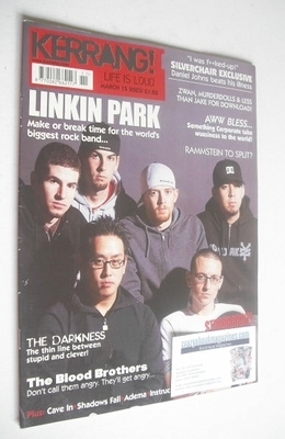 <!--2003-03-15-->Kerrang magazine - Chester Bennington cover (15 March 2003