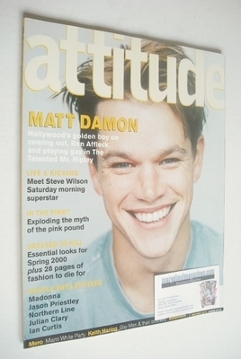 Attitude magazine - Matt Damon cover (March 2000 - Issue 71)