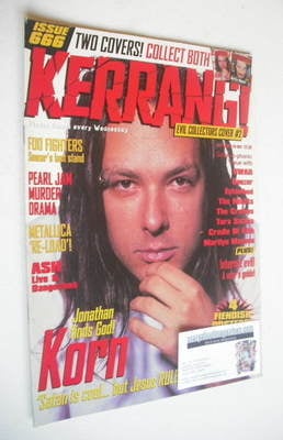 <!--1997-09-20-->Kerrang magazine - Jonathan Davis cover (20 September 1997