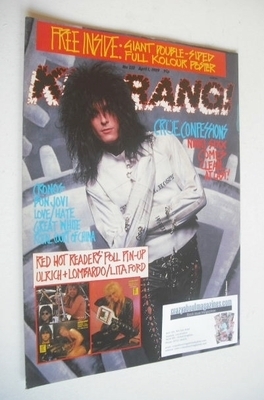<!--1989-04-01-->Kerrang magazine - Nikki Six cover (1 April 1989 - Issue 2