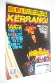 Kerrang magazine - Nikki Sixx cover (4 November 1989 - Issue 263)