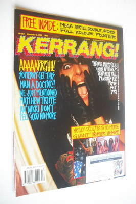 <!--1989-11-04-->Kerrang magazine - Nikki Sixx cover (4 November 1989 - Iss