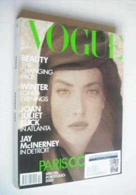 British Vogue magazine - October 1988 - Tatjana Patitz cover