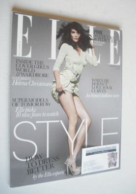 British Elle magazine - January 2010 - Helena Christensen cover