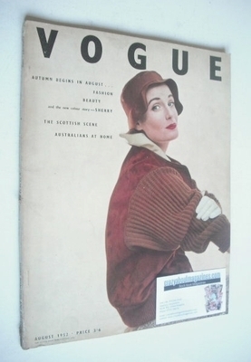 British Vogue magazine - August 1952 (Vintage Issue)