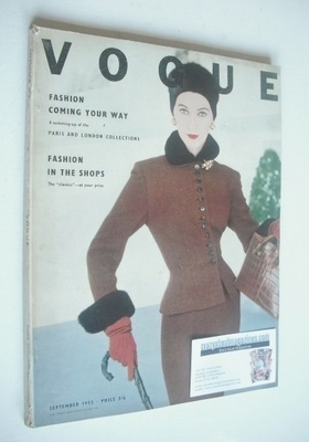 British Vogue magazine - September 1952 (Vintage Issue)