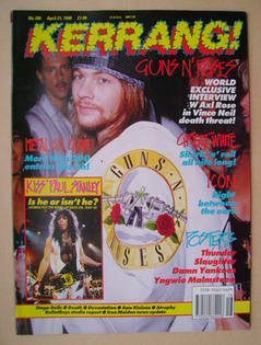 <!--1990-04-21-->Kerrang magazine - Axl Rose cover (21 April 1990 - Issue 2