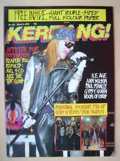 Kerrang magazine - Axl Rose cover (4 March 1989 - Issue 228)
