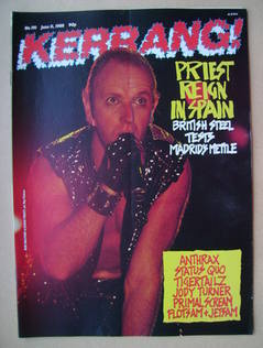<!--1988-06-11-->Kerrang magazine - Rob Halford cover (11 June 1988 - Issue