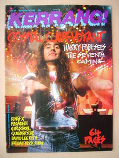 <!--1988-11-19-->Kerrang magazine - Steve Harris cover (19 November 1988 - 