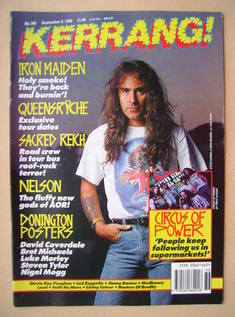 <!--1990-09-08-->Kerrang magazine - Steve Harris cover (8 September 1990 - 