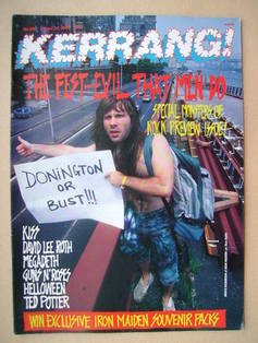 <!--1988-08-20-->Kerrang magazine - Bruce Dickinson cover (20 August 1988 -