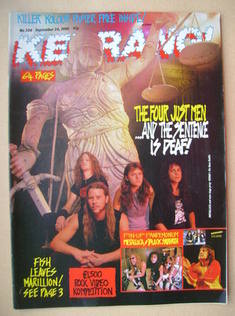 Kerrang magazine - Metallica cover (24 September 1988 - Issue 206)