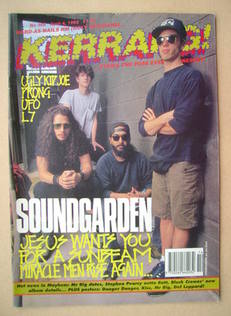 Kerrang magazine - Soundgarden cover (4 April 1992 - Issue 386)