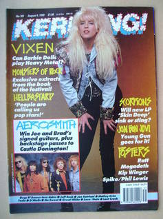 <!--1990-08-04-->Kerrang magazine - Janet Gardner cover (4 August 1990 - Is
