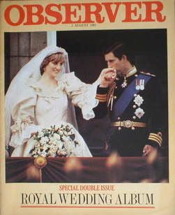 The Observer magazine - Prince Charles and Princess Diana cover (2 August 1981)
