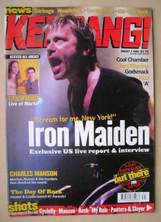 Kerrang magazine - Bruce Dickinson cover (7 August 1999 - Issue 762)