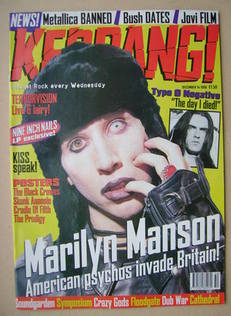 <!--1996-12-14-->Kerrang magazine - Marilyn Manson cover (14 December 1996 