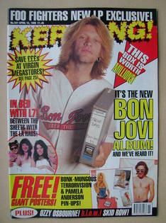 <!--1995-04-15-->Kerrang magazine - Jon Bon Jovi cover (15 April 1995 - Iss