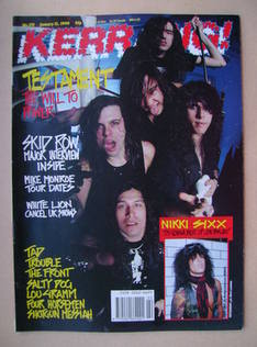 <!--1990-01-13-->Kerrang magazine - Testament cover (13 January 1990 - Issu