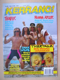 <!--1990-05-12-->Kerrang magazine - Thunder cover (12 May 1990 - Issue 289)