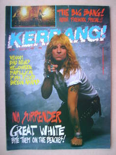 Kerrang magazine - Jack Russell cover (7 November 1987 - Issue 161)