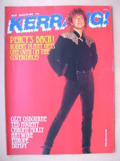 Kerrang magazine - Robert Plant cover (23 January 1988 - Issue 171)