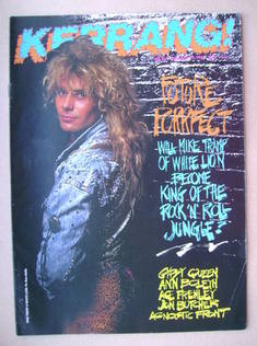 <!--1987-12-19-->Kerrang magazine - Mike Tramp cover (19 December 1987 - Is