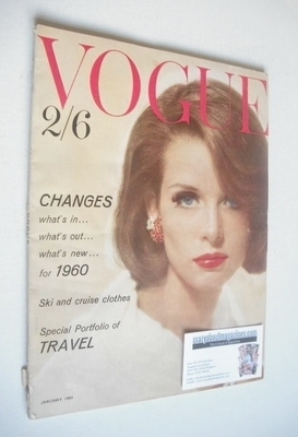British Vogue magazine - January 1960 (Vintage Issue)