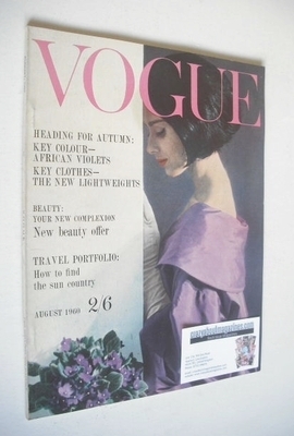 British Vogue magazine - August 1960 (Vintage Issue)