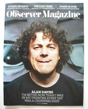 The Observer magazine - Alan Davies cover (6 September 2009)