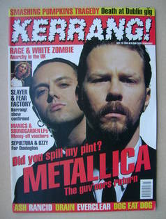 Kerrang magazine - Metallica cover (25 May 1996 - Issue 598)