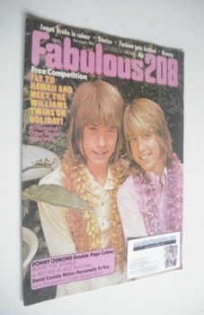 Fabulous 208 magazine (25 August 1973 - Andy and David Williams cover)