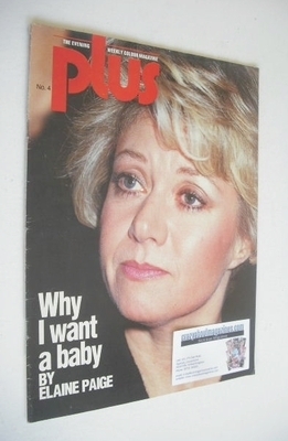 Plus magazine - Elaine Paige cover (No. 4 - Autumn 1988)