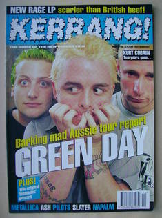 Kerrang magazine - Green Day cover (6 April 1996 - Issue 591)