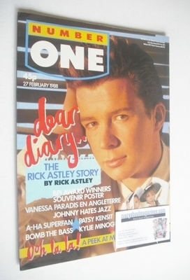 <!--1988-02-27-->NUMBER ONE Magazine - Rick Astley cover (27 February 1988)
