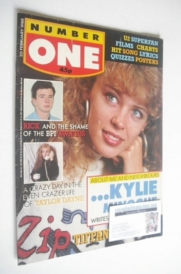 <!--1988-02-20-->NUMBER ONE Magazine - Kylie Minogue cover (20 February 198