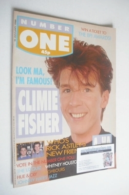 <!--1988-01-16-->NUMBER ONE Magazine - Simon Climie cover (16 January 1988)