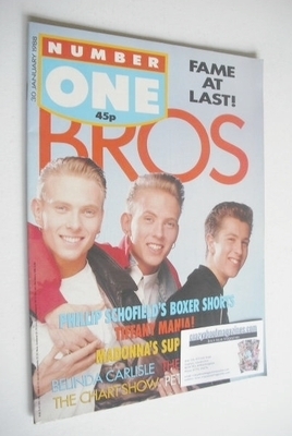 <!--1988-01-30-->NUMBER ONE Magazine - Bros cover (30 January 1988)