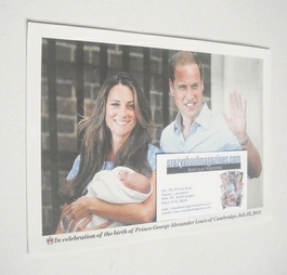 Prince William, Kate Middleton and Prince George photo card