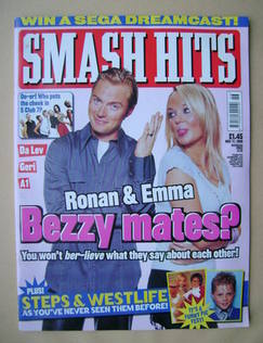 Smash Hits magazine - Ronan Keating and Emma Bunton cover (17 November 1999)