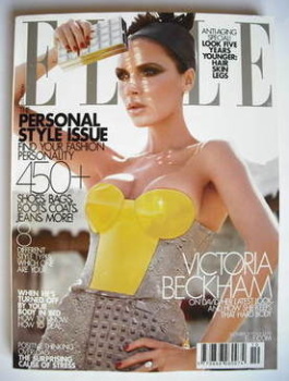 US Elle magazine - October 2009 - Victoria Beckham cover