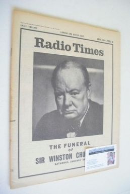 <!--1965-01-28-->Radio Times magazine - Winston Churchill cover (28 January